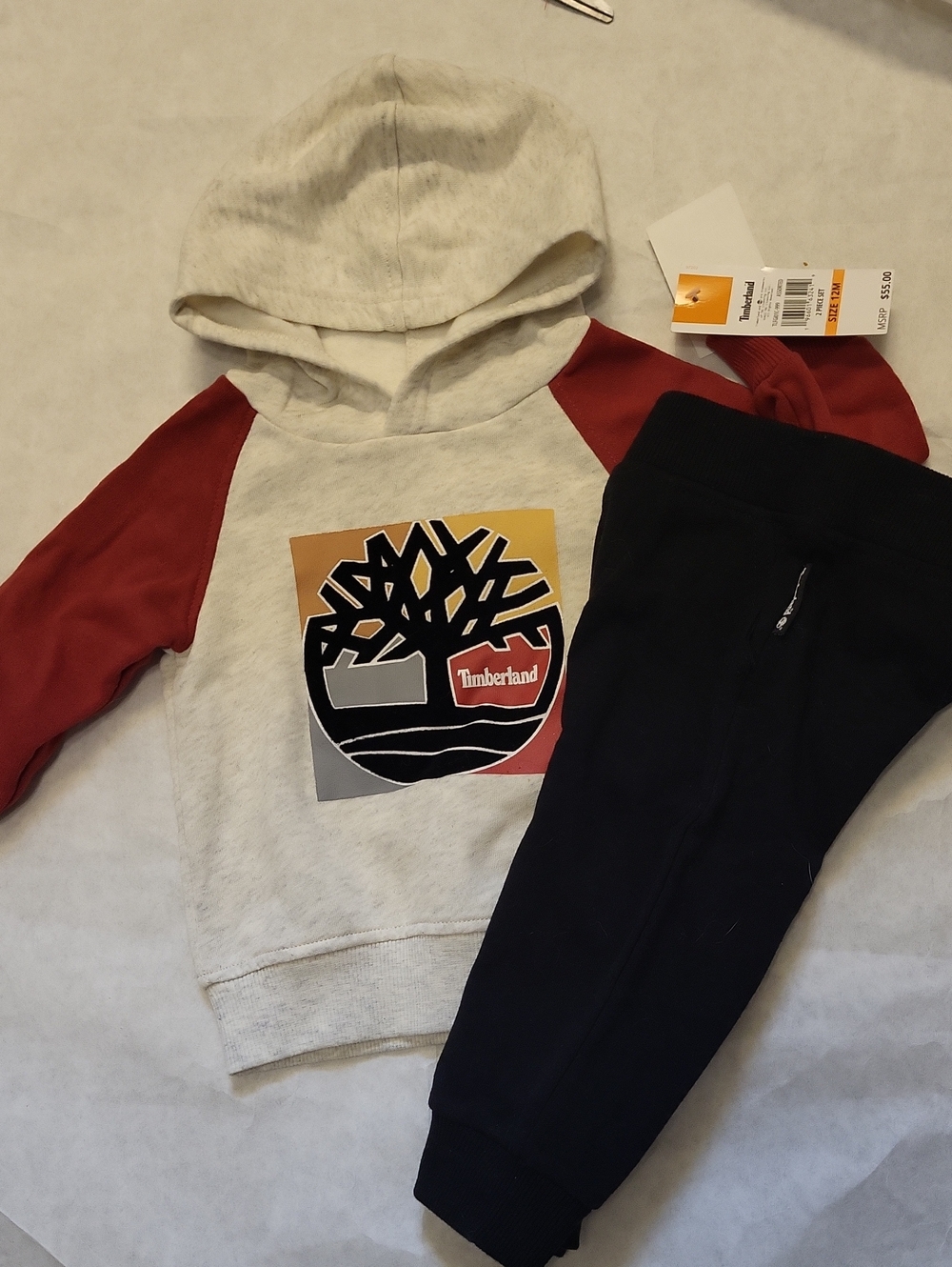 NWT Timberland pullover hoodie & joggers set